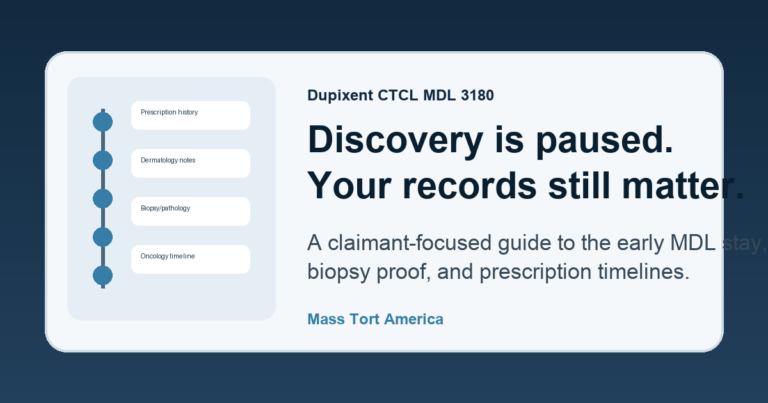 Dupixent MDL discovery stay: why CTCL records still matter before the October conference