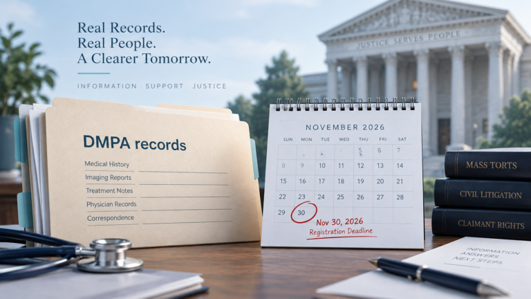 Depo-Provera settlement registration deadline: what meningioma claimants should confirm before November 30
