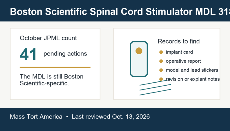 Boston Scientific SCS MDL Now Lists 41 Cases: Why Device Records Matter